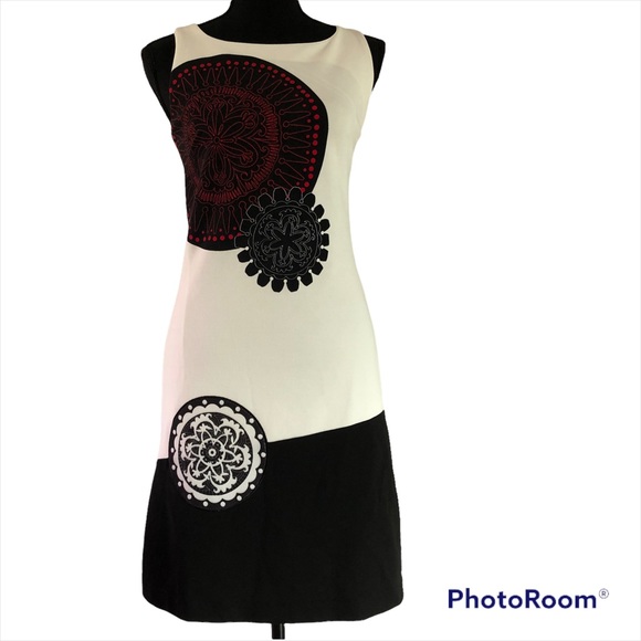 Desigual Dresses & Skirts - Women’s Desigual Cream Pattern Sleeveless Shift dress size S